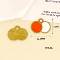 Vue détaillée du pendentif sport en émail DIY avec taille 20,5mm et poids 1,3g - Balle de Ping-Pong Dorée