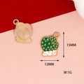 Christmas alloy oil-dripping pendant for DIY bracelets and keychains in green and gold - Green Christmas Glove