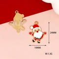 Ciondolo Babbo Natale in lega, accessorio fai-da-te 19x24mm per gioielli e bracciali - Babbo Natale Felice