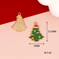 Ciondolo ad albero di Natale in lega smaltata per creazione gioielli fai da te verde e oro - Albero di Natale (Stile 1)