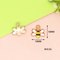 Detailed view of a 10mm bee jewelry charm showing weight and dimension specifications - Small Bee 1 / 10 Pieces Pack