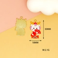 Cartoon dragon alloy charm detailed view, size 30x18mm, weight 2.1g, for DIY jewelry. - Great Ambition Dragon Baby