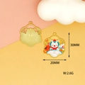Detailed view of lucky dragon enamel charm with 30mm and 20mm measurements - Dumpling Eating Dragon Baby