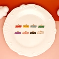 Eight colorful 2025 year alloy enamel charms for DIY jewelry making and pendants - 2025 Year Pendant / Red