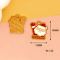 Close-up detail of red enamel Santa Claus charm showing 16mm height and 1.3g weight - Santa Claus
