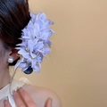 Eleganter lavendelfarbener Blumen-Haarclip für eine romantische Vintage-Haarfrisur. - Künstliche Blume Wassertropfen Handwerk Stil (64#) / Lila