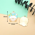 Detailed view showing a cartoon Aries zodiac enamel pendant with dimensions 30mm x 25mm - Cartoon Girl Charm (S1) / 30x25MM / Aries