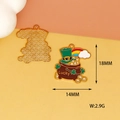 Guía de tallas detallada de dijes de esmalte de sombrero de duende y olla de oro de San Patricio - 8 Barril Sombrero de Suerte