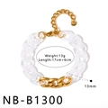 Minimalist gold and clear acrylic splice chain bracelet for women fashionable daily wear - Transparent Acrylic Patchwork Bracelet (NB-B1300)