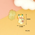 Detailed view of a cute enamel dragon charm pendant with dimensions and weight parameters - Lucky 'Fa' Dragon