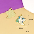 Macro detail view of peace dove enamel charm with dimensions 29mm x 28mm and 3g weight - Olive Branch Peace Dove