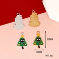 Detailweergave van kerstboom kattenhangers met afmetingen van 25 mm hoogte en 15 mm breedte - Kerstboom Zwarte Kat (D-072)