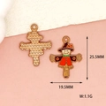 Detailed size and weight view of the Thanksgiving scarecrow alloy enamel pendant - Scarecrow / Colorful