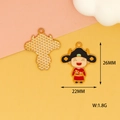 Detailansicht des Cartoon-Glücksbringers aus Legierung mit den Maßen 26 mm x 22 mm - 8 Top-Gelehrter