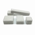Five-piece set of light grey velvet jewelry boxes with gold metal buckle closures - Light Gray