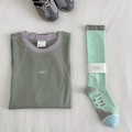 Calze a compressione sportive verde menta Suxinaimin e top fitness coordinato - Taglia unica / Verde mela