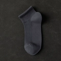 Dark grey breathable mesh sports ankle socks with antibacterial cotton fabric - Iron Grey