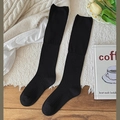 Jambières noires style ballet avec texture côtelée et design décontracté pour femme - Noir