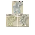 Set of 3 pairs of striped crew socks in light blue, cream green, and soft blue-grey shades - 3 Pairs (Light Blue+Milk Green+Milk Blue)