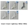 5er-Set gerippte Baumwoll-Wadenstrümpfe in Creme, Weiß und hellem Grau für Damen - 5er Pack (Creme x2+Hellgrau+Weiß x2)