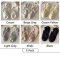 Set di 3 paia di calzini bassi in cotone da donna con motivo a pois in vari colori - 3 Paia - Colori Personalizzati