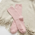 Rosa Morandi Damen-Wadenstrümpfe mit Rippenmuster aus weichem Strickgewebe - Einheitsgröße / Hellrosa