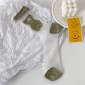 Calze al ginocchio bianche velate Lolita con orsetti verdi e accenti sulle punte - Verde Militare