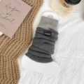 Jambières Y2K en maille côtelée grise avec étiquette faite main et coutures contrastées - Gris Foncé & Gris Clair