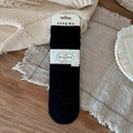 Premium black silk and wool blend socks in high-quality packaging for winter warmth - Black