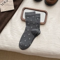 Dunkelgraue Socken mit Blumenstickerei und weichem Baumwoll-Finish für Damen - Einheitsgröße / Dunkelgrau (1 Paar)