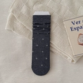 Calcetines gris oscuro con pequeños motivos florales blancos y tarjeta minorista - gris oscuro