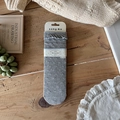 Calzini grigio chiaro stile balletto giapponese con trama a pois e bordo a ruches - Taglia unica / Grigio Melange a Pois Blu