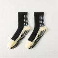 Calze da calcio nere e gialle con gommini antiscivolo in silicone per sport e fitness - Taglia unica / Nero