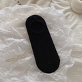 Socquette invisible noire en résille avec nœud et silicone antidérapant sur papier - Taille unique / Noir