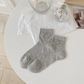 Calze grigio chiaro stile ballerina con fiocco e ciondolo a forma di cuore - Grigio chiaro