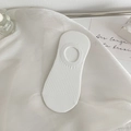 Fantasmini bianchi da donna in misto cotone con trama a coste verticali e taglio basso - Taglia unica / Bianco