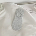 Fantasmini grigio chiaro con trama a costine verticali e bordo elastico confortevole - Taglia unica / Grigio chiaro