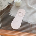 Socquettes roses pâles avec motif d'étoiles blanches et maille en coton respirant - Rose Clair
