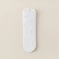 Calcetines blancos de encaje transparente estilo ballet con delicados patrones florales - Talla única / Blanco