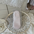 Pale pink bow hollow out crew socks in premium cream color packaging - No-show Boat Socks Light Pink 1 Pair