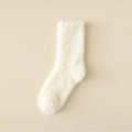 Calcetines blancos de terciopelo de visón para mujer, calcetines térmicos suaves - Talla única / Blanco Leche