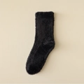 Calcetines negros de felpa gruesa de piel sintética para mayor calidez en invierno - Talla única / Negro