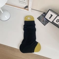 Calcetines negros holgados de malla fina estilo ballet para chicas de escuela - Negro