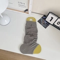 Gray mesh leg warmers with ribbed texture for a stylish balletcore slouchy look - Dark Gray