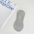 Minimalist light grey invisible boat sock with breathable mesh for women - One Size / Gray