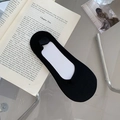 Calcetines invisibles de seda de hielo negros con silicona antideslizante sobre libro - Talla única / Negro