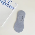 Breathable low cut mesh invisible boat socks for women in light grey cotton blend - One Size / Blue