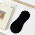 Calzini invisibili neri da donna con trama a maglia fine e design a taglio basso - Nero