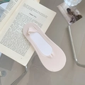 Calcetines invisibles beige de seda de hielo ultra bajos con silicona antideslizante - Talla única / Rosa loto