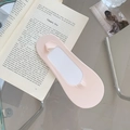 Calcetines invisibles de seda de hielo rosa para mujer con silicona antideslizante - Talla única / Rosa Claro
